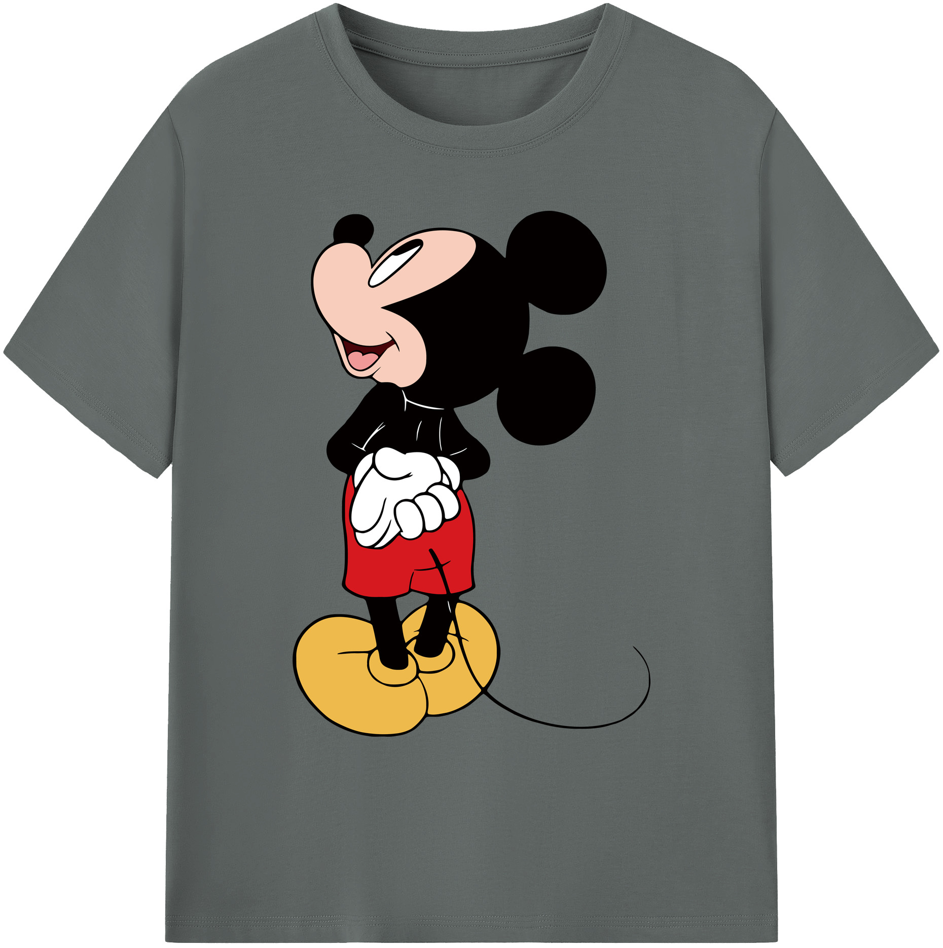 ミッキーマウス Mickey Mouse 綿100％ メンズ半袖Tシャツ｜肌触りやわらか＆通気性
